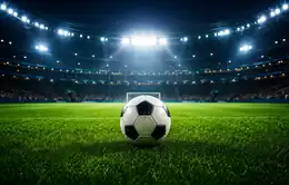 Ballon de football dans un stade